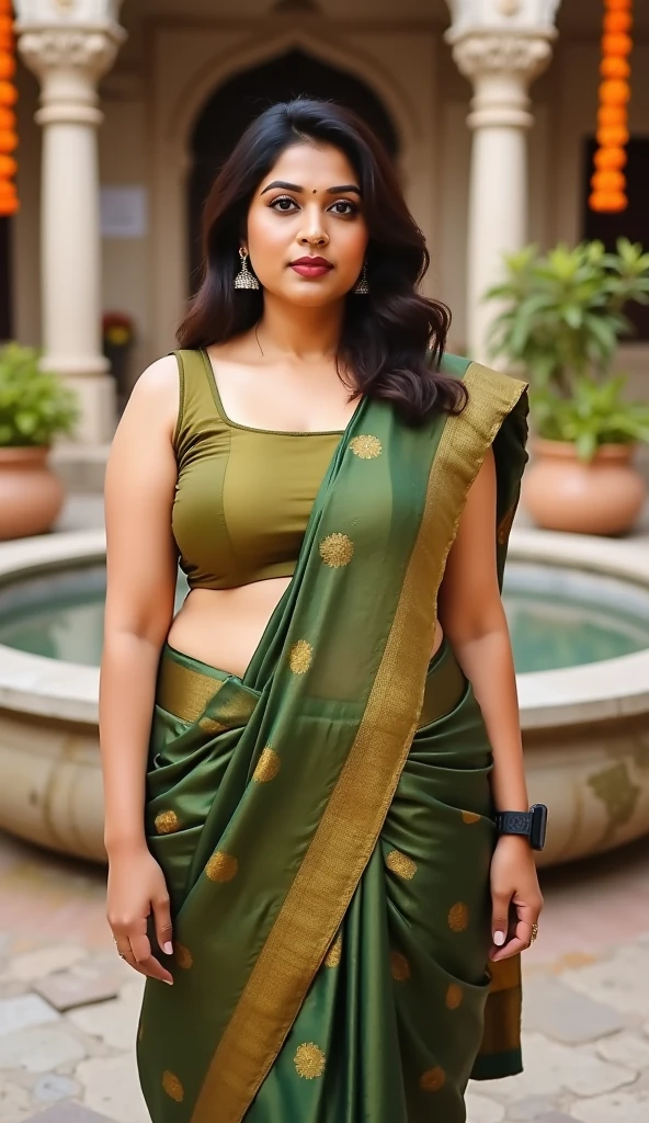 Foto RAW, photorealistic, photography, full body shot, master shot, perfect eyes, goddess like beauty, pierced eyes, perfect thick chubby mallu Desi aunty bhabhi, Wearing a Stanapatta, a chest-band.Saree model, model Photography, Indian saree shoot, Indian traditional wear advertising photography, traditional wear brand shoot, face of Indian actress Sonakshi Sinha, masterpiece, realistic, realism, incredible details, pleasure, photorealism, detailed skin, skin pores, high contrast, photorealistic Artstation 8k HD digital art trend of high definition and detailed realistic skin texture, ultra detail, realistic skin texture, armature, best quality, ultra high definition, (photorealistic:1.4),, high resolution, detail, raw photo, Re sharp, by Lee Jefferies Nikon D850 Film Stock Photo 4 Kodak Portra 400 Camera F1.6 Lens Rich Color Ultra Real Realistic Realistic Textures Dramatic Lighting Unreal Engine Trending at Art Station Cinestill 800,(pele altamente detalhada: 1.2), 8k UHD, DSLR, soft-lighting, alta qualidade, grain of film, Fujifilm XT3,she didn't like to wear blouse or bra, she happy to wear only saree, she hates blouse or bra, detailed hairy armpits,