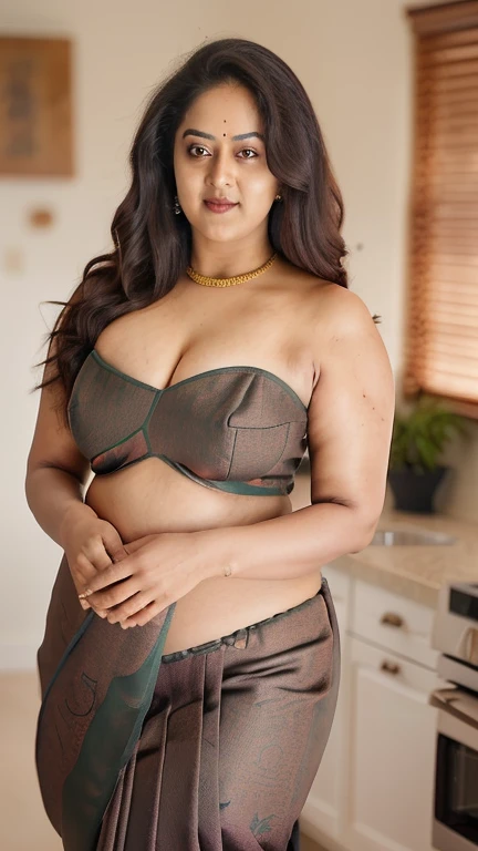 a woman padded different bra and saree, heading in or out the door,,big cheeks, curvy, hourglass figure, swooping breasts, deep cleavage, open arms, sexy armpits,big penis, nipples, ass, necklace, (cinematic:1.3), there is a woman standing in a doorway of a house, sarong, acid green gold sarong, female camila mendes, magazine shoot, malika favre, mid shot portrait, leaning on door, justina blakeney, 26 years old woman, wearing loincloth, 3 0 years old woman, full body shoot, home photography portrait, portra