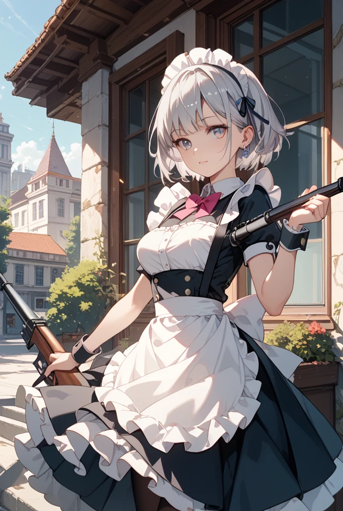 girl Maid clothes Anti-tank rifles rocket launcher Assault rifle Beam rifle hand gun