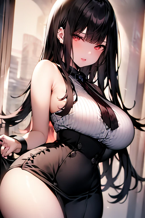 The best super busty、Black Hair、Cleavage、Miniskirt、Thighs、high resolution、Ultra HD、Knee socks、Absolute area、train、seat、Armpit、Close-up、Voyeur style、両Armpit上げ、No sleeve、Sexy、Long Hair、high school girl