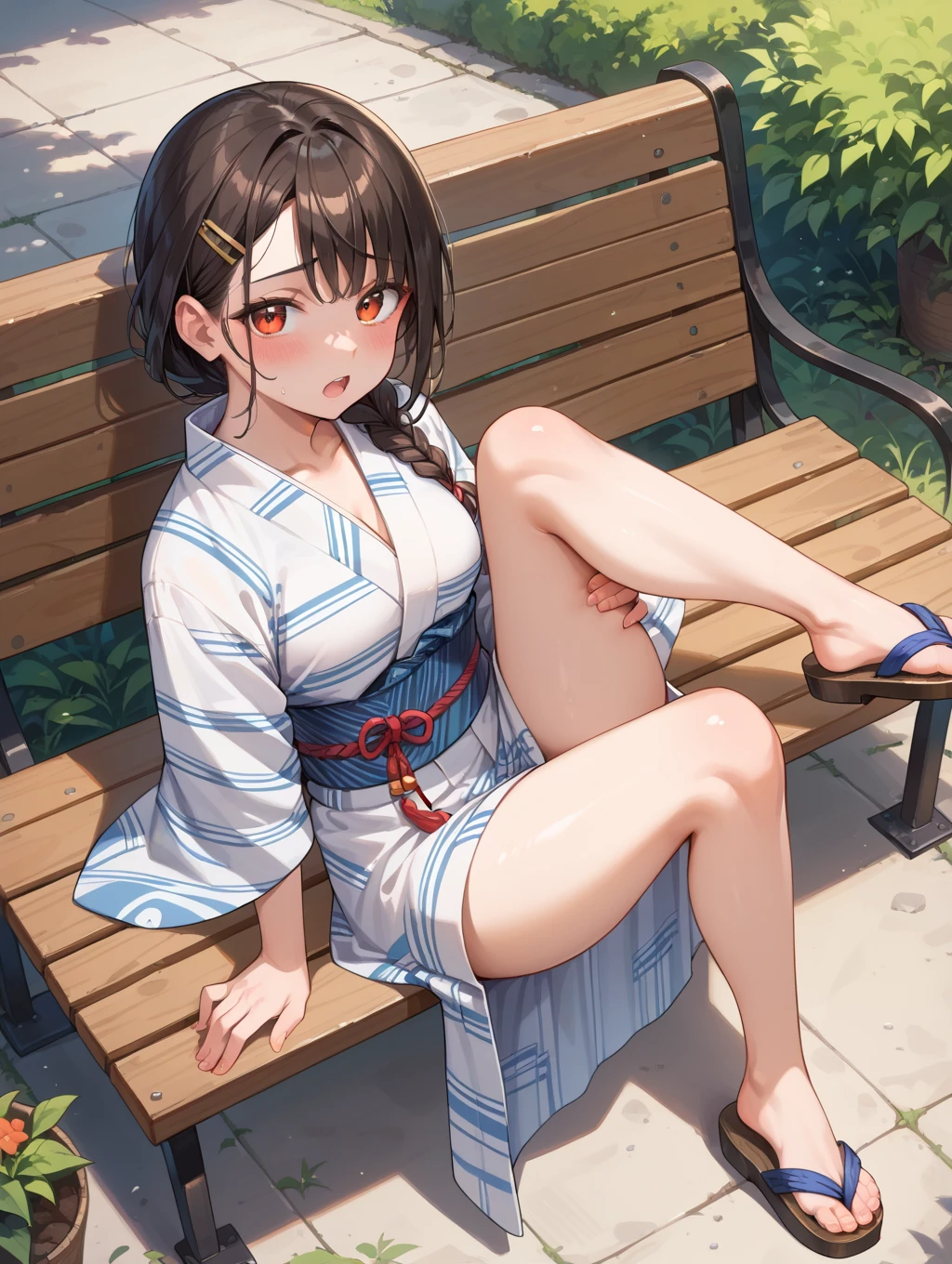 score_9, score_8_up, source_anime, solo, female, sitting, spread legs