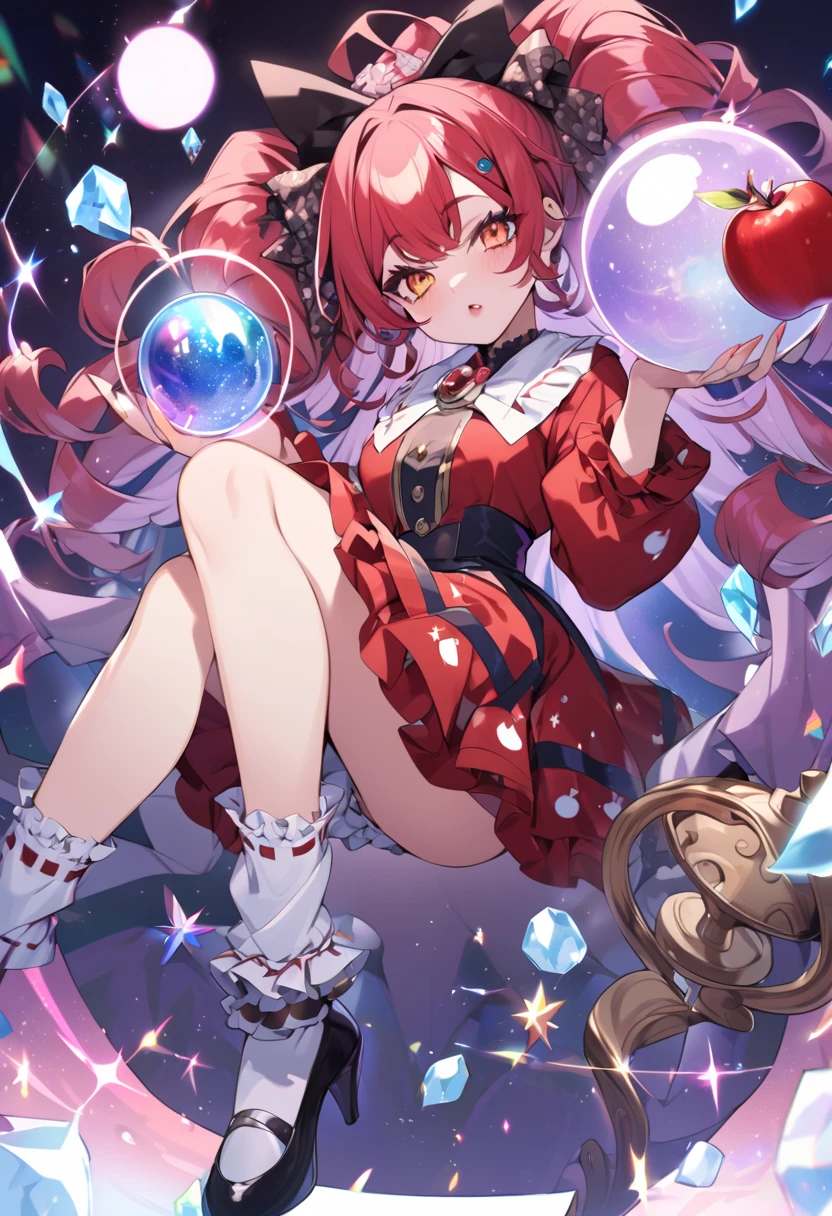Vast landscape photo, (viewed from below, the sky is above and the open field is below), a girl standing on a flower field looking up, (full moon: 1.2), (meteor: 0.9), (nebula: 1.3), distant mountains , Trees BREAK Crafting Art, (Warm Light: 1.2), (Fireflies: 1.2), Lights, Lots of Purple and Orange, Intricate Details, Volumetric Lighting, Realism BREAK (Masterpiece: 1.2), (Best Quality), 4k, Ultra-Detailed, (Dynamic Composition: 1.4), Very Detailed, Colorful Details, (Rainbow Colors: 1.2), (Glow Lighting, Atmospheric Lighting), Dreamy, Magical, (Solo: 1.2)