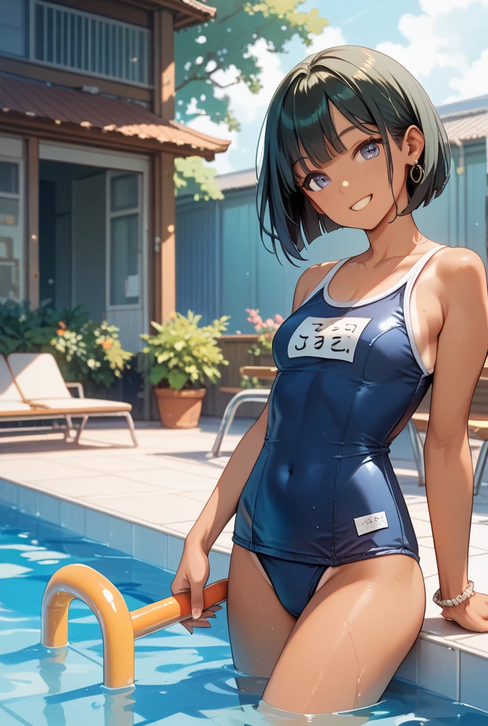a 18 year old girl around swiming pool