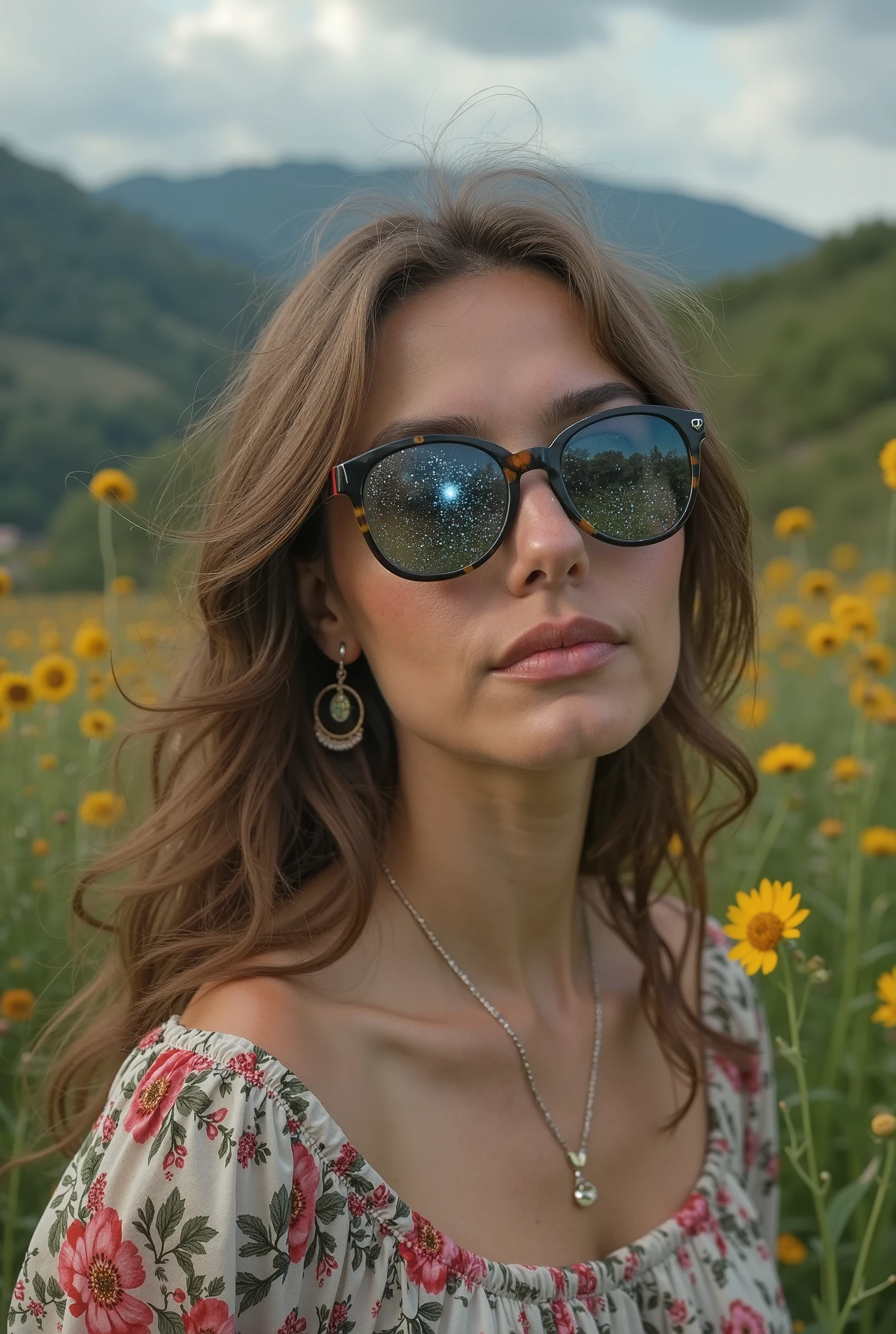 mountains, in the style of rap aesthetics, Schizocor, The buzzing of cannabis , big breastes , a photo of a, made with Fujifilm Superia, Charlie Amani, Oversized portraits, Babycore , model Kaia Gerber in a swimsuit
