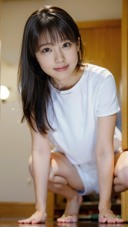 hight resolution、high-level image quality、in 8K、Real live-action、Raw photography、top-quality、​masterpiece、超A high resolution、Raw photo、ren、Beautiful fece、masutepiece、((Obscene content))、For adults、charm of 、absurderes、((((Japan elementary school students))))、Japan Girl、((8years old))、((with round face))、((Tanuki face))、((Cute little face))、(((((Shy laughter)))))、de pele branca、((chubby figure))、Juvenile physique、Smaller chest、kne、 thighs thighs thighs thighs、((独奏))、fullllbody、Very nice、Lifting a miniskirt、((Pubic area))、(Mansuji)、White panty、（Photorealsitic：1.37）、Photon mapping、Realistic、Radio City、Physically Based Rendering、depth of field rally background、a picture、(((a junior idol in Japan)))、Sparkling eyes、shiny lip、too bright natural light、The Bright Sun、Too bright sunlight、(((((8years old)))))、(((Pubic area)))、(Mansuji)、((((Japan elementary school students))))(One Person、独奏), 独奏,Fulbode、 ((White long dress, bare-legged,)),From below、alone at sea