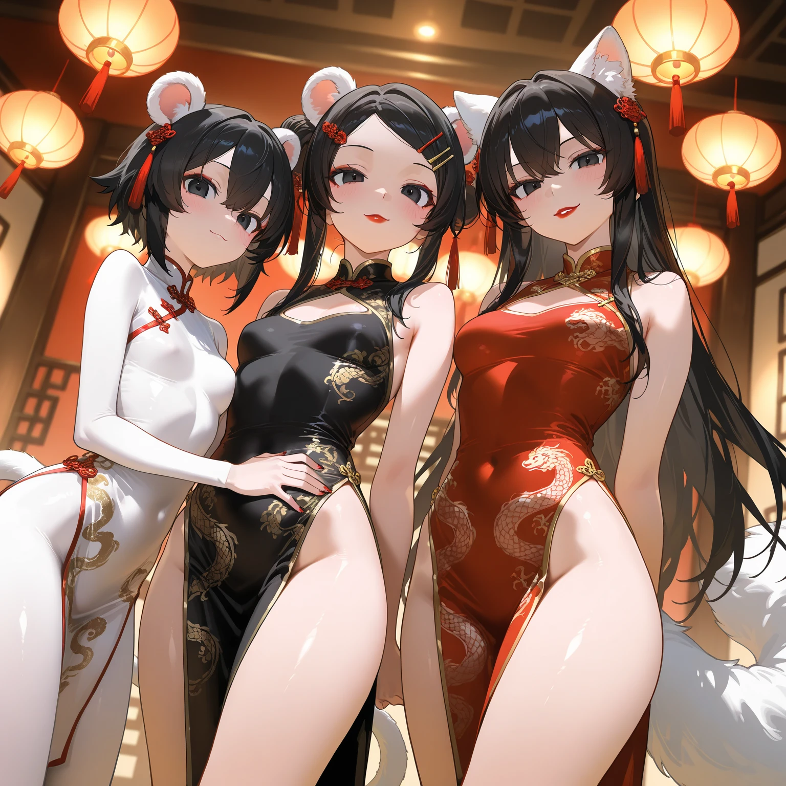 Size comparison:1.2, 5girls, 4girls, multiple girls, futanari:1.2, lineup, huge breasts, large breasts, small breasts, height difference, hyperpenis, flaccid, side view, completely nude, huge penis, large penis, small penis, penis size difference, multiple penises:1.3, size chart:1.5, age difference, loli, mature female, oppai loli, futa with futa, best quality, masterpiece, classroom