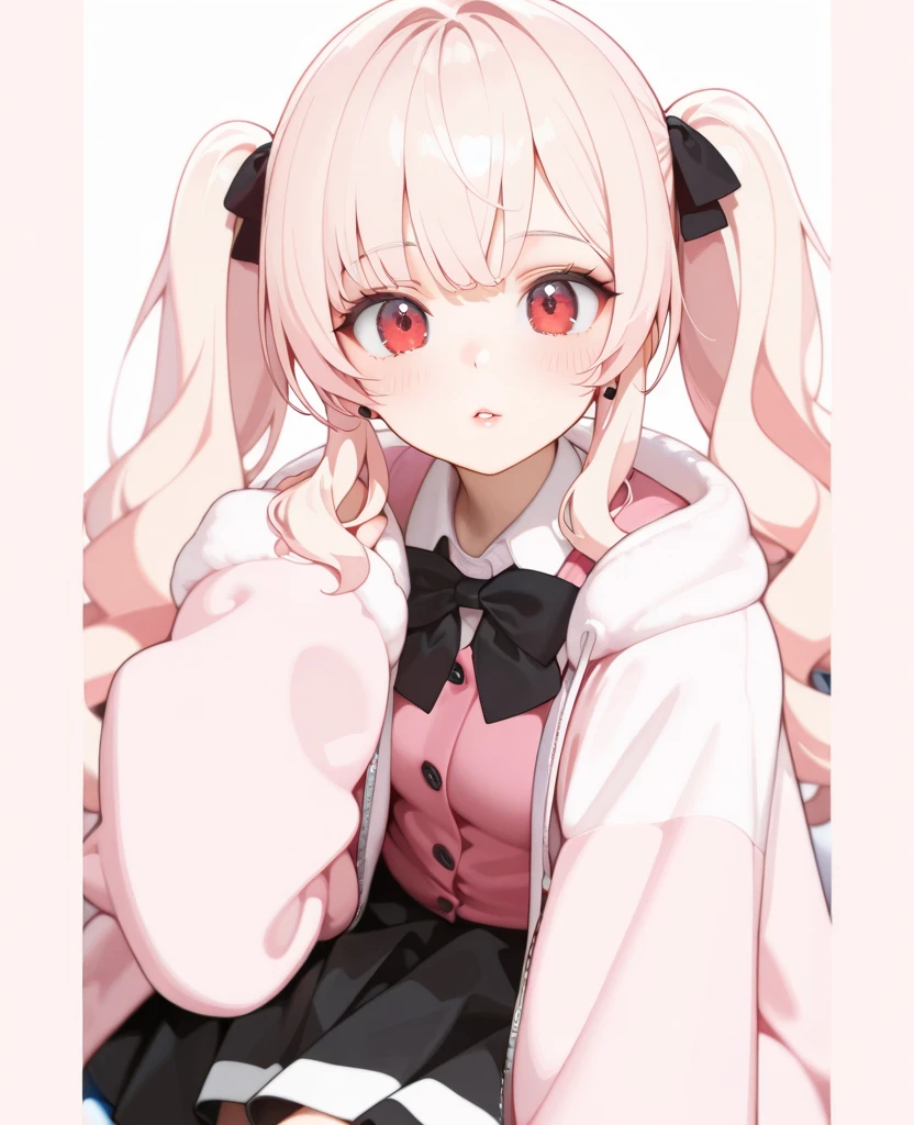 shota shota stuffed animal rabbit tracksuit shorts white tracksuit light hair pink eyes high quality high resolution lifelike cute flowers knee pads scars curtains background red ribbon milk smeared strawberry scattered love boy alone strawberry milk strawberry milk