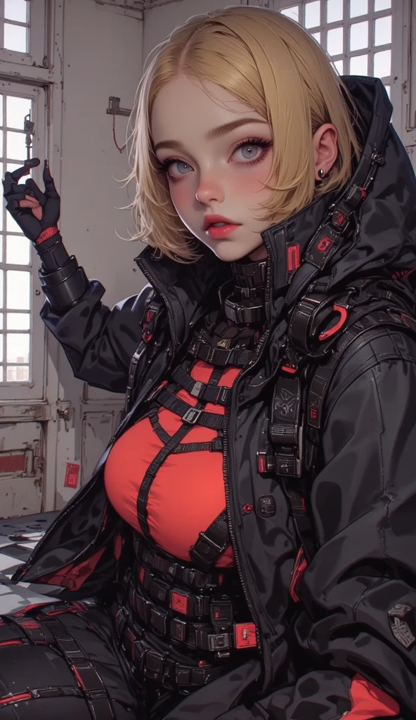 best quality, 1girl, highres, px4storm,
(soft breasts:0.6), (sexy legs:0.4), hooded coat, full body, high heel boots, underbust
masterpiece, colorful, bright colors, sharp lines, <lora:px4storm:0.7>,