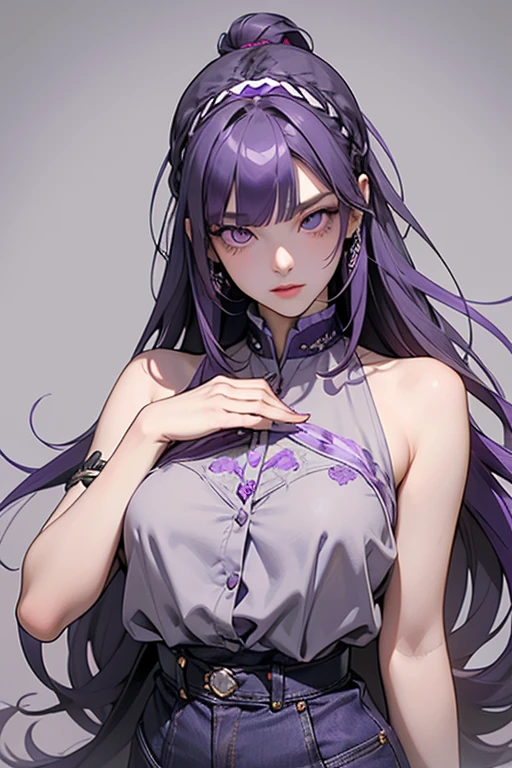 1girl, bangs, black hair, blunt bangs, blush, breasts, cleavage, flower, hair flower, hair ornament, japanese clothes, kimono, large breasts, long hair, looking at viewer, parted lips, portrait, purple eyes, purple hair, raiden shogun, ribbon, simple background, solo, upper body, white background,realistic,(masterpiece:1.4),(best quality:1.4),(shiny skin),fashi-girl,red lips,smile,:o