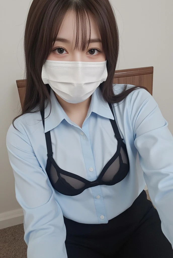 medium shot, (((completely nude))),living room, japanese lady, pale skin, droopy eyes, 20 year old, bowl cut hair,high quality:1.3, from front, Professional lighting:2.0 realistic:1.2,cinematic lighting, 4k resolution, detailed skin, masterpiece:1.1,(Glasses:1.3),erect nipples,shaved pussy,(realistic pussy),camel toe,((Wearing a white mask)),((night)),cowgirlpose,1boy,cowgirl position,(cumdrips),