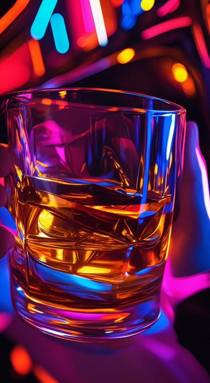 chagall style, 
masterpiece, best quality, 8k, , sharp focus, ultrarealistic, raw photo of 


intricate glass with complex reflections of swirling magnificent whiskey,


((backround defocused)):1.4, (depth of field):1.4