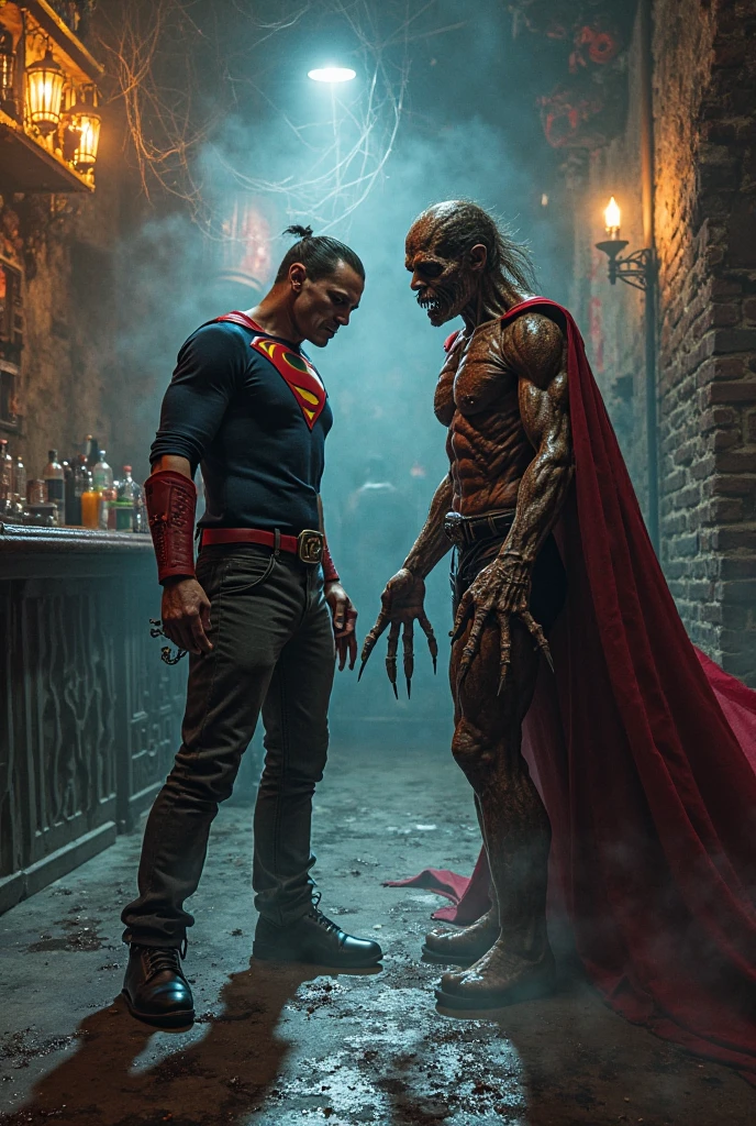 Half human demon half red bull on a throne steps Half human demon half red bull on a throne ,stone steps calling with hands with the phrase road to the underworld written