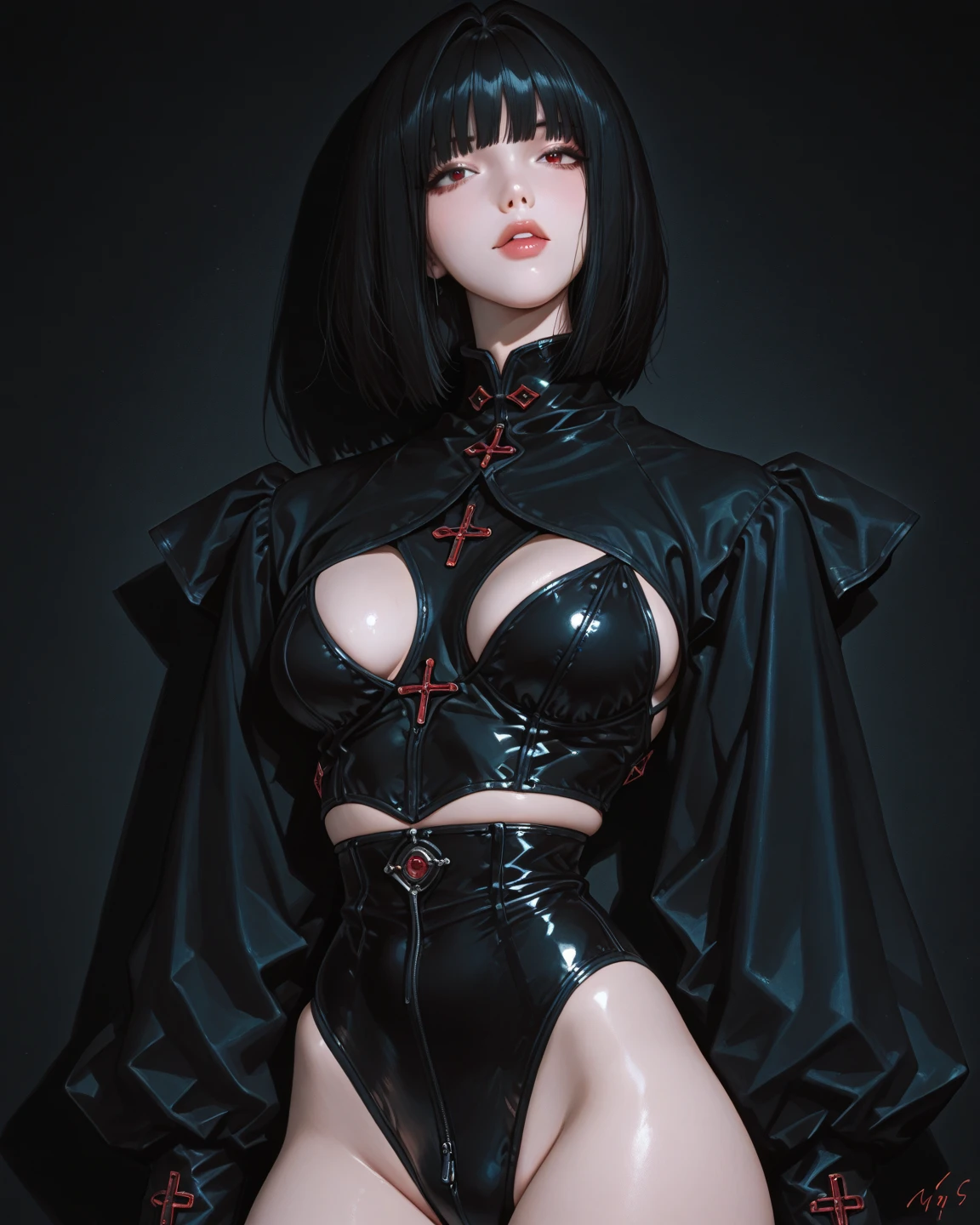 Sexy Japan woman in black leather dress with sword and rose petals, a short skirt、emerald eyes、blanche、High kick like a cheergirl、Beautiful facial features、Beautiful bust、Ultra mini skirt、I can see the white panties、beautiful thigh、poneyTail、Beautiful panties、Full panties、There are pure village frames like、Beautifully constricted waist、Beautiful panties、Beautiful belly button、 by Yang J, ig model | ArtGerm,Beautiful shorts、Beautiful Kasumi Arimura、White panty、 Trending on CGSTATION, beautiful alluring anime woman