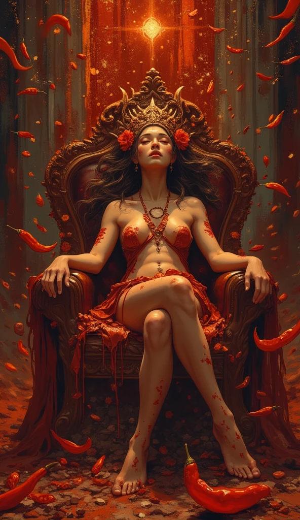 (masterpiece, top quality, best quality, official art, beautiful and aesthetic:1.2), (1girl), extreme detailed,(fractal art:1.3),colorful,highest detailed, FIRE, wavy, symmetrical design, colorful design, Paisley design, magical design, (masterpiece, top quality, best quality, official art, beautiful and aesthetic:1.2), extreme detailed, (fractal art:1.3), entangle, colorful , magical, cinematic light, erotic, erotic pose, naked, full female body, {(1 woman showing vagina, wet pussy, vaginal, beautiful slight smile, flirty smile)}, perfect caucasian face,perfect face,((masterpiece )),((best quality)),((HD)),((extremely detailed)),((cinematic lighting)) ,((detailed)), brunette girl, shiny dark skin, water wet skin,(( tribal teen),(beautiful nose),(earrings),(black choker),(long black hair),afro curly hair, afro hairstyle,(black eyes),(sharp eyes),(thick eyelashes),( (completely naked)), ((nipples)),(cute lower lip), (jungle background),(tribal body tattoos), full body, girl seen from below, wet skin, night light, interior of an ancient flooded temple of water, tattoos of mandala and flowers on naked skin, girl sitting on a pedestal showing her vagina, girl sitting on an iron throne with her thighs apart showing her vagina, illuminated face, radiant face with areola, feet submerged in transparent water, clock floating antique, lamp, lantern, night sky with storm, full moon, extremely smooth and fluid paint, 3D liquid paint, 3D fractals, splash effect, sea, fluid, 3D fractals, dreamy glow, transparent red and purple cloak, almond painting oil painting with strong strokes, dripping paint, night sky with storm, floating antique clock, lamp, lantern, nfsw, caucasian girl, detailed background, detailed face, realistic face, overexposure, {{hyperrealistic}}, full body, love, devotion, beautiful lighting, warm lighting, cinematic shot, depth of field, iridescent, illustration, slight smile, closed mouth, no panties, no bra, vagina in sight, no pantie, slight smile,