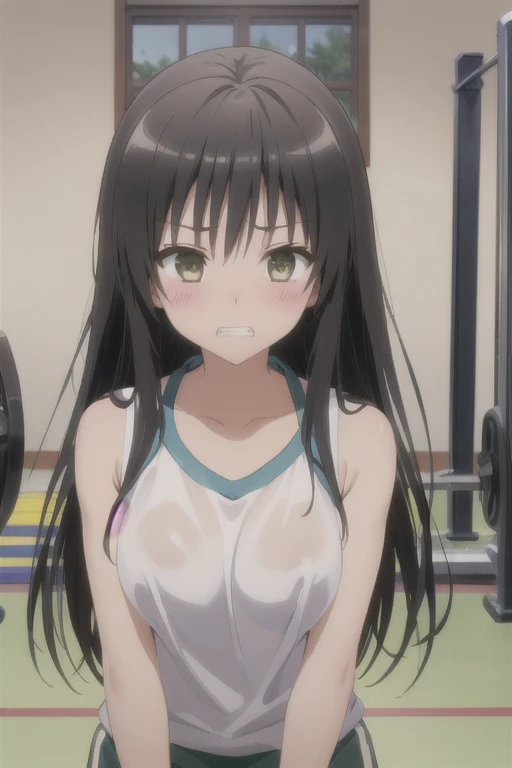 sweat,cap,black long hair, manga girl