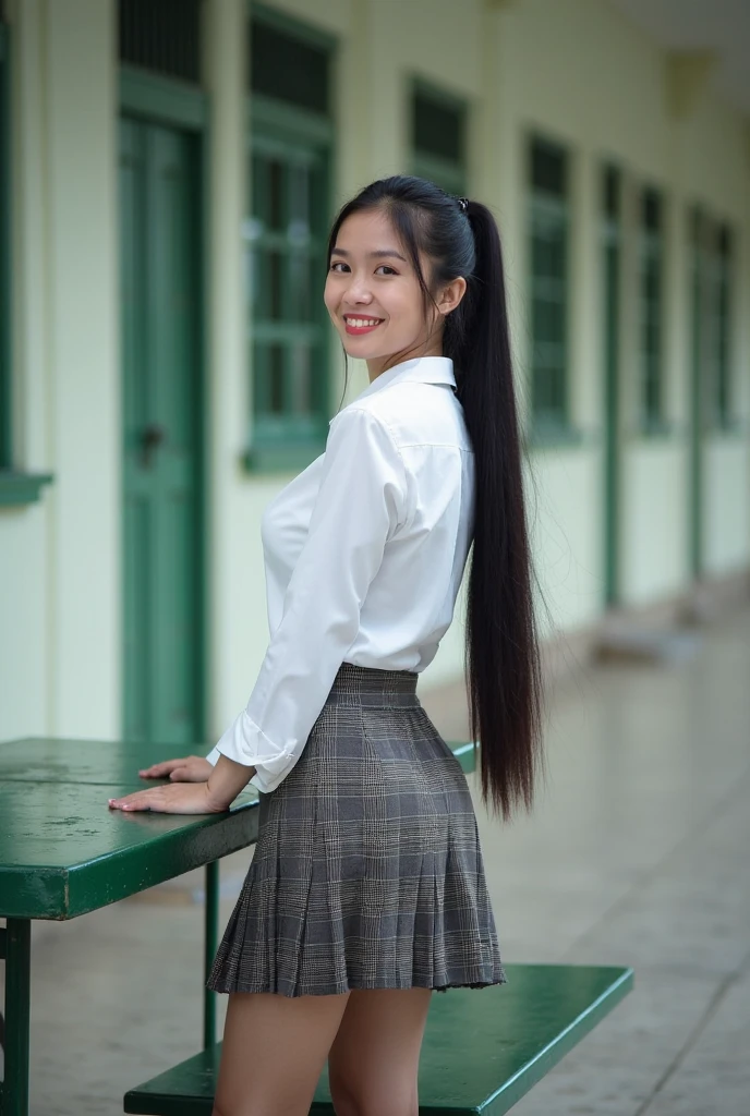 Costumes that change every time,((Never take off your underwear:1.4))((best qualtiy, 8K, tmasterpiece:1.3)), sharp:1.2, Perfect figure beautiful woman:1.4, Slim abs:1.2, ((Beautiful hairstyles, huge udder:1.5)), (Costumes that change every time:1.5),(Street:1.2),(((Pull up your skirt, With their own hands.:1.5))),Highly detailed facial and skin texture,A detailed eye,二重まぶた,A sideways glance at the camera,Change the color of pants with one image.,Sweet smile,((The woman in the back is wearing a skirt:1.4))