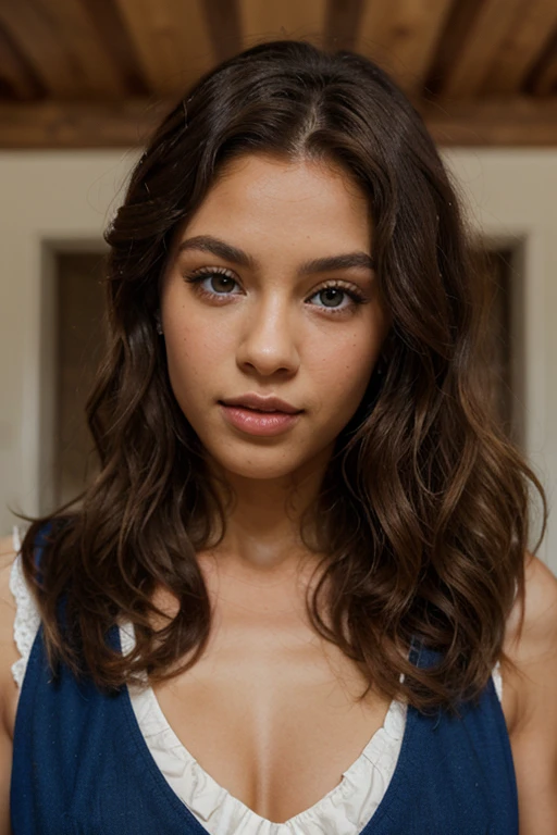 Metisse curly hair light eyes luscious lips 