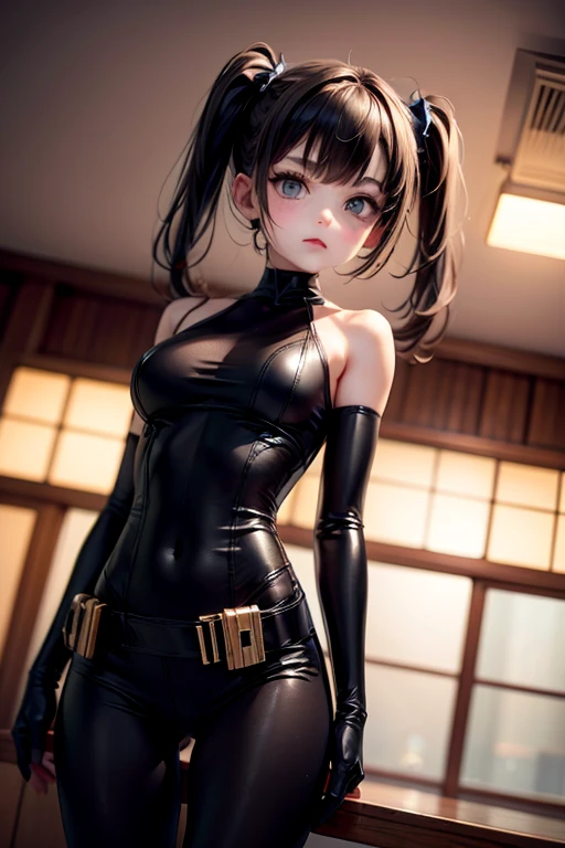 1girl, solo,(best quality),(masterpiece:1.1), full body, looking_at_viewer, neck_ribbon, cute, clear facial skin,