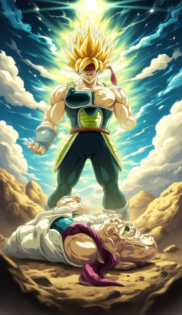 (((mejor calidad,highres,obra maestra:1.2))),cartoon caricature,((shirtless man,Super Saiyan Goku,muscular,bodybuilding,ripped physique,focused on massive pecs,gigantic chest muscles)),strong and defined abs,rippling muscles, ((A close-up of a cartoon of a shirtless man, son goku, muscular, pecs, massive pecs, massive pecs, muscular body, focus on his pecs, big pecs, very muscular body, bare chest, muscularity)), lean and muscular arms,bulging biceps and triceps,intense gaze,confident expression,gelled and spiked hair,aura of power and energy,striking and vibrant colors,shadows and highlights to emphasize muscle definition,body covered in sweat,visible veins and arteries,powerful and dynamic pose,foreground placement to showcase the upper body