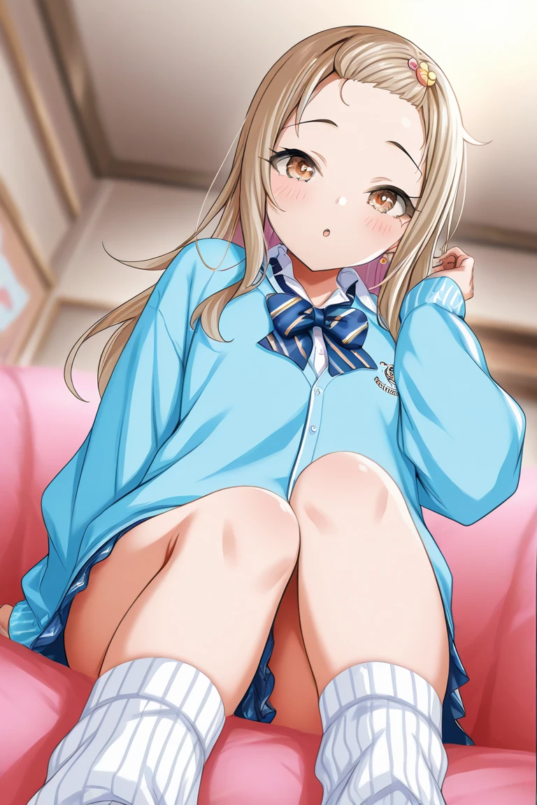 Browsing Caution,bed,blonde,Pink Cardigan,Twin tails,blonde pubic hair,Sweat,(((A lot of semen))),((cum in pussy)),many cum,spread legs,(((spread pussy))),((uterus)), urethra,smile