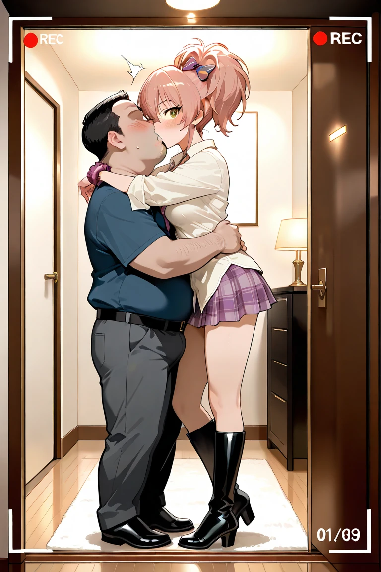 beautiful, (masterpiece, best quality, absurdres, mature woman, curvy:1.2), thick, from front, from below, (2boys, anal sex, missionary, sex:1.8), (anthropomorphic bunny, bunny ears, bunnygirl, penis, testicles, futanari, otoko no ko, female focus, frenulum, small penis:1.4), (precum, cumdrip, cumpool, skindentation:1.3), short pink hair, wearing headphones, gamer room, gamer aesthetic, trembling, squishy breasts, collarbone, small nipples, big breasts, detailed face, lr, motivated light, god rays, on bed, indoors, ass crack, peach ass, detailed penis