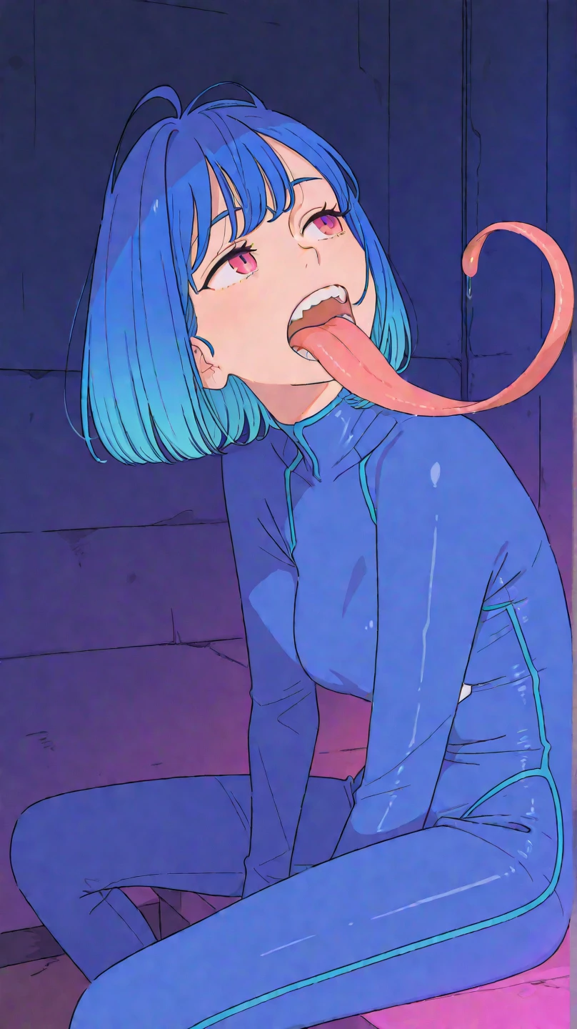 Cute young girl partially undressed Small breasts Her legs are spread and her uterus, throat and asshole are violated by tentacles An erect and exposed clitoris Random hairstyle Japanese Plump areola Big nipples Sexual climax: Arched back