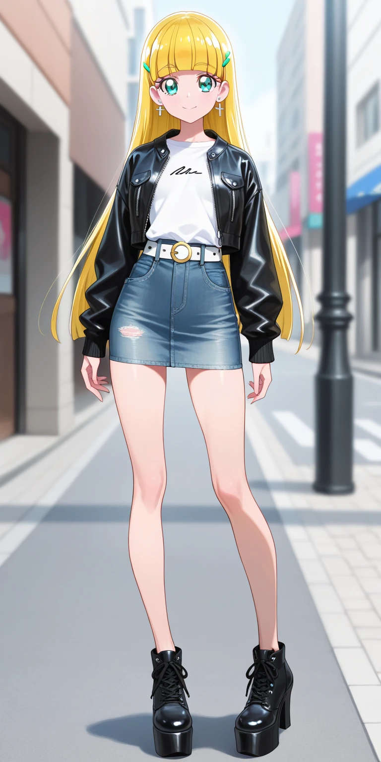 ((best quality, masterpiece:1.3, 8K)), (detailed), highly detailed face and skin texture, detailed eyes, downtown, seductive pose, full body, slender body, 1girl, 25 years old, white skin, blue eyes, bright lips, worried, embarrassed, long hair, (forehead:0.8), (stylish top:1.2), jeans pants, blue jeans, footwear, peeing jeans, peeing pants, pee stain, (wetting herself:1.5, desperation:1.5),