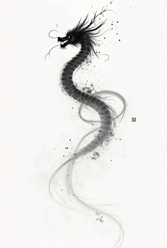 Design a formal black and white axolotl