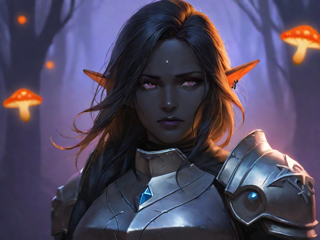 Full body, 1woman, 30 years old, sexy queen of hell, busty, A beautiful athletic dark elf, fit body, elven ears, grey skin, Grey skin, Red eyes: 1.4, see through sheer lowleg panties, cinematic lighting, fantasy theme, highly detailed, incredibly long black high ponytail hair, sheer lowleg panties, best quality, ((masterpiece)), ((8k)), seductive smirk, Close Up, Portrait, licking lips,