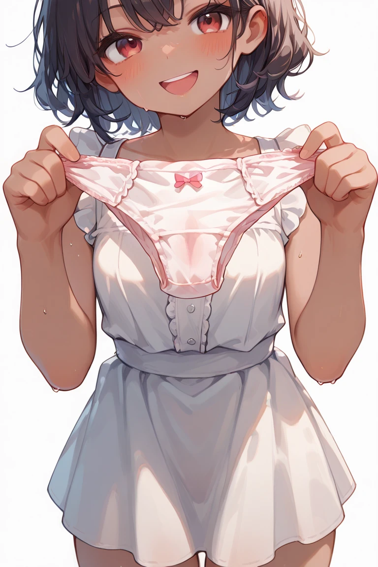 masutepiece, Best Quality,Illustration, Wallpaper, Ultra Detail, Little Face Lori、(((molesting)))、((fear:1.3))、(Teary-eyed:1.5)、(((Cute underwear)))、ample breasts、Cherry-colored nipples