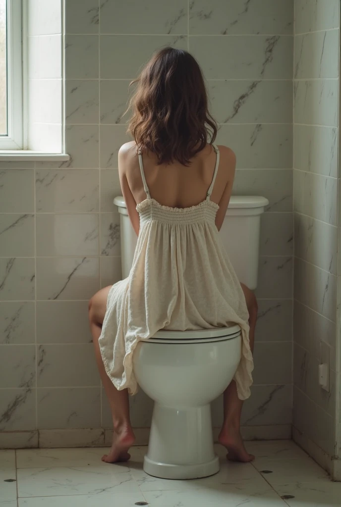 A woman shitting