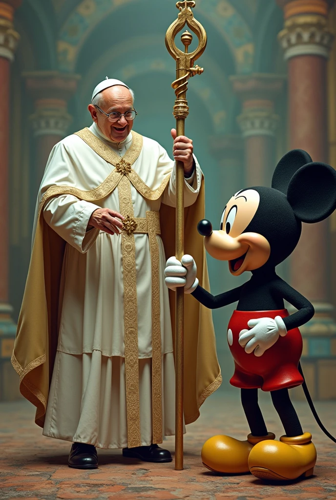 Nun with Winny Pooh