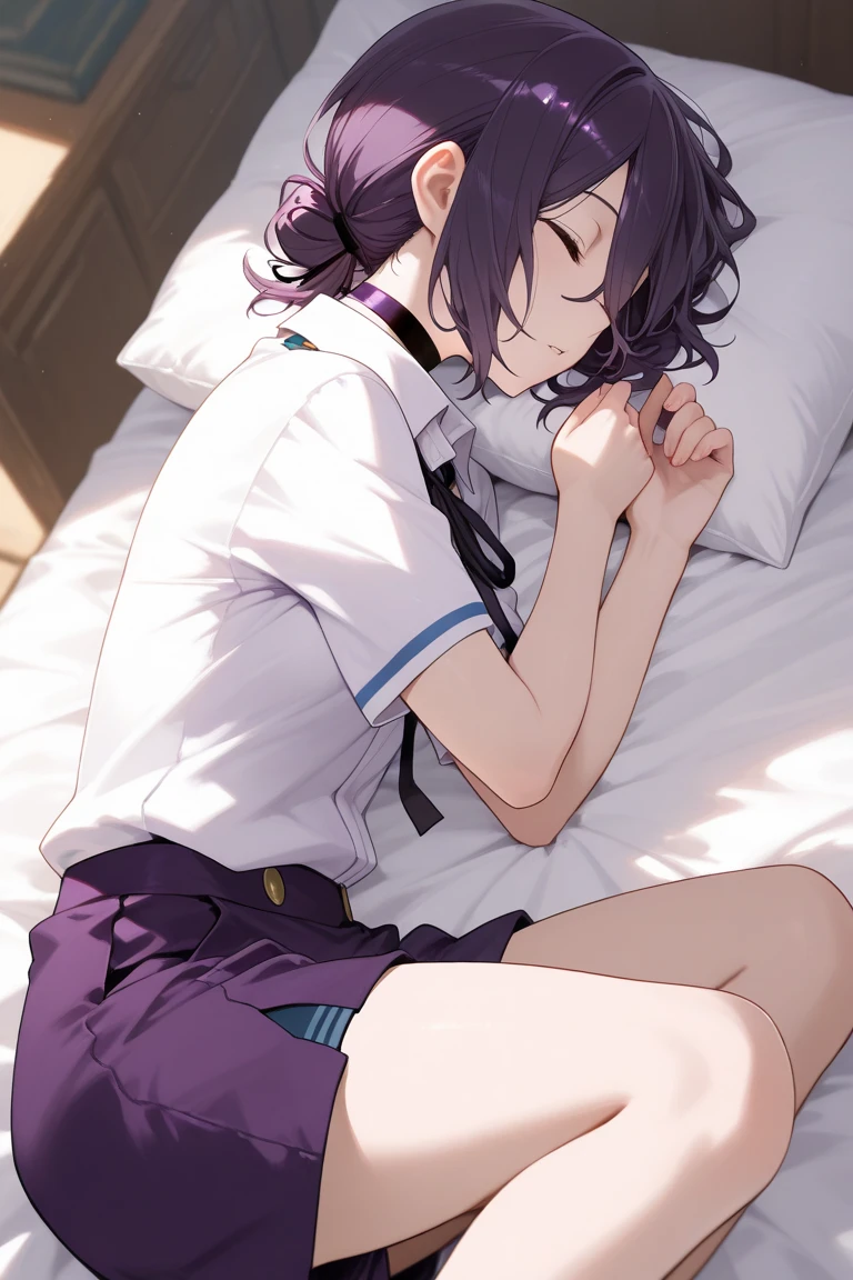 Missionaries, Sex, vagina,  One girl, One boy, penis, Lie in, White T-shirt, Bottomless, Medium Hair,( Two-tone hair ), No correction, Voice of the Heart, smile, Mouth closed,  blush, 