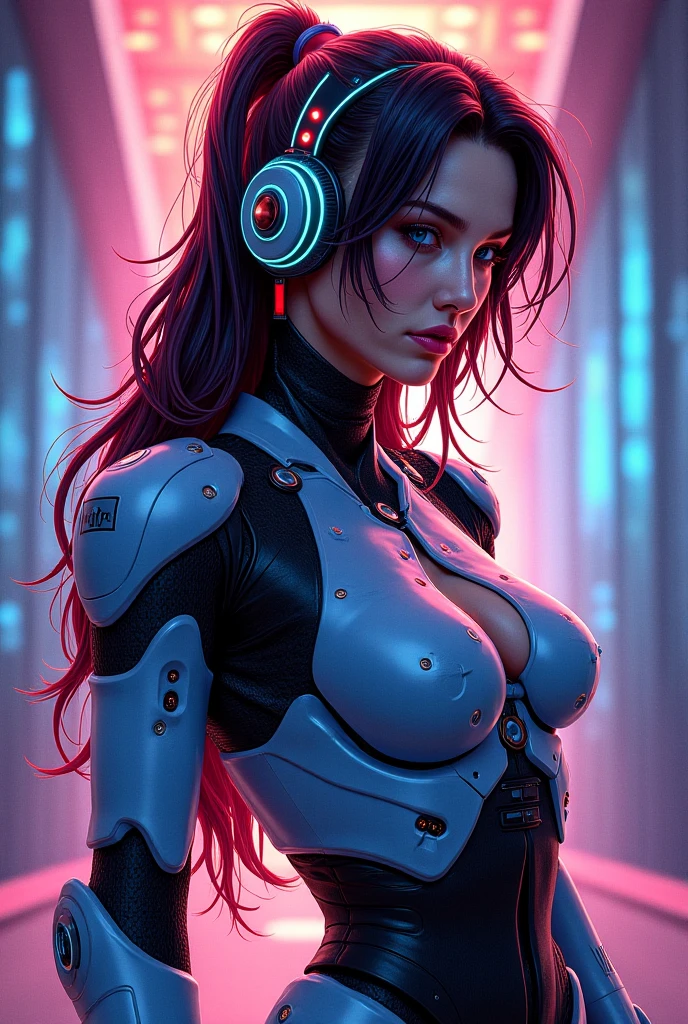 [Bela foto de corpo inteiro de sfw Reika Shimohira como uma Nekomata, corpo esguio, corpo inteiro, quadris finos, seios muito grandes], corpo completo, ((TOPLESS armadura cyberpunk pesada)) com acabamento neon, ((topless jaqueta de couro tech)), Science fiction, cidade cyberpunk ao fundo, gordo, No Estilo de Cyberpunk 2077, foto ultra realista, obra de arte, melhor qualidade, CG, papel de parede, HDR, alta qualidade, High definition, extremamente detalhado, {beautiful rosto detalhado}, {lindos olhos detalhados}, (Luz detalhada){{detalhe intrincado}}, {high resolution}, ((rosto detalhado)), luz neon, claro-escuro, chave visual, detalhe intrincado, altamente detalhado, breathtaking, vibrante, cinematographic