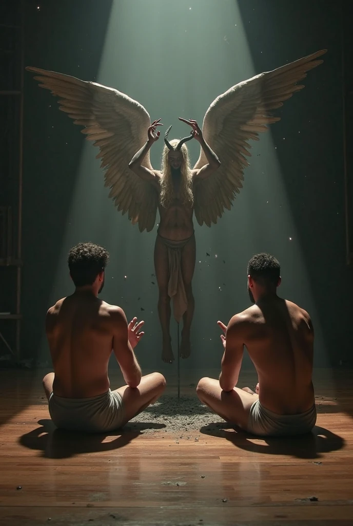  4 Male Fallen Angels Chained in Darkness 