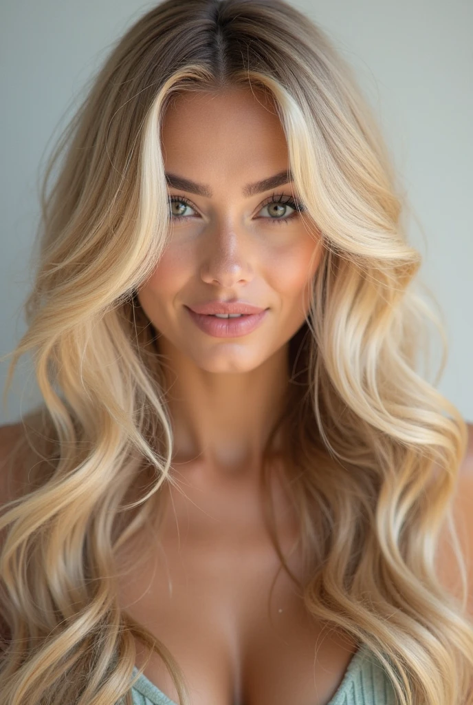 rostro de mujer super hermosa rubia