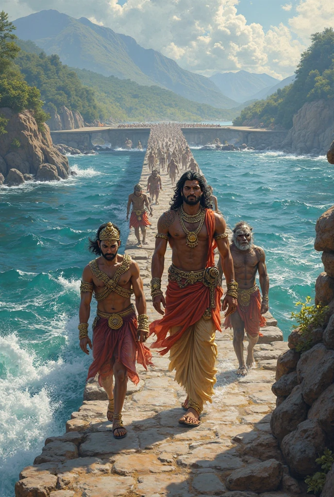 Hanuman ji ram setu arjun and god krishna ji