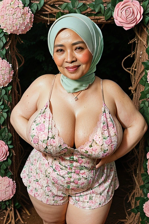 ((Naked Colourfull)), ((Old Lady :1.8)), (((VERY SHINY SKIN))), ((Gigantic tits:1.5)), (from behind up) seductive pose, ((Old lady:1.8)), (Happy smile), (((HIJAB MALAY GIRL))), masutepiece, High quality, UHD 32K, Realistic face, Realistic skin feeling , A Japanese Lady, 58 years old matured lady, (((FLAT CHEST))), (Night time at forest), ((look In front at the camera and SADNESS)), ((Floral Pattern)), ((wearing pastel lace strapless)), (face details: 1), (eye details: 1), ((round large breasts, cleavage)). Cute posed. proportional body. Ultra High Res. (realistic: 2), UHD, ((SHINY SKIN :1.5)), ((Floral Pattern)), (Naked Lingerie). Beach