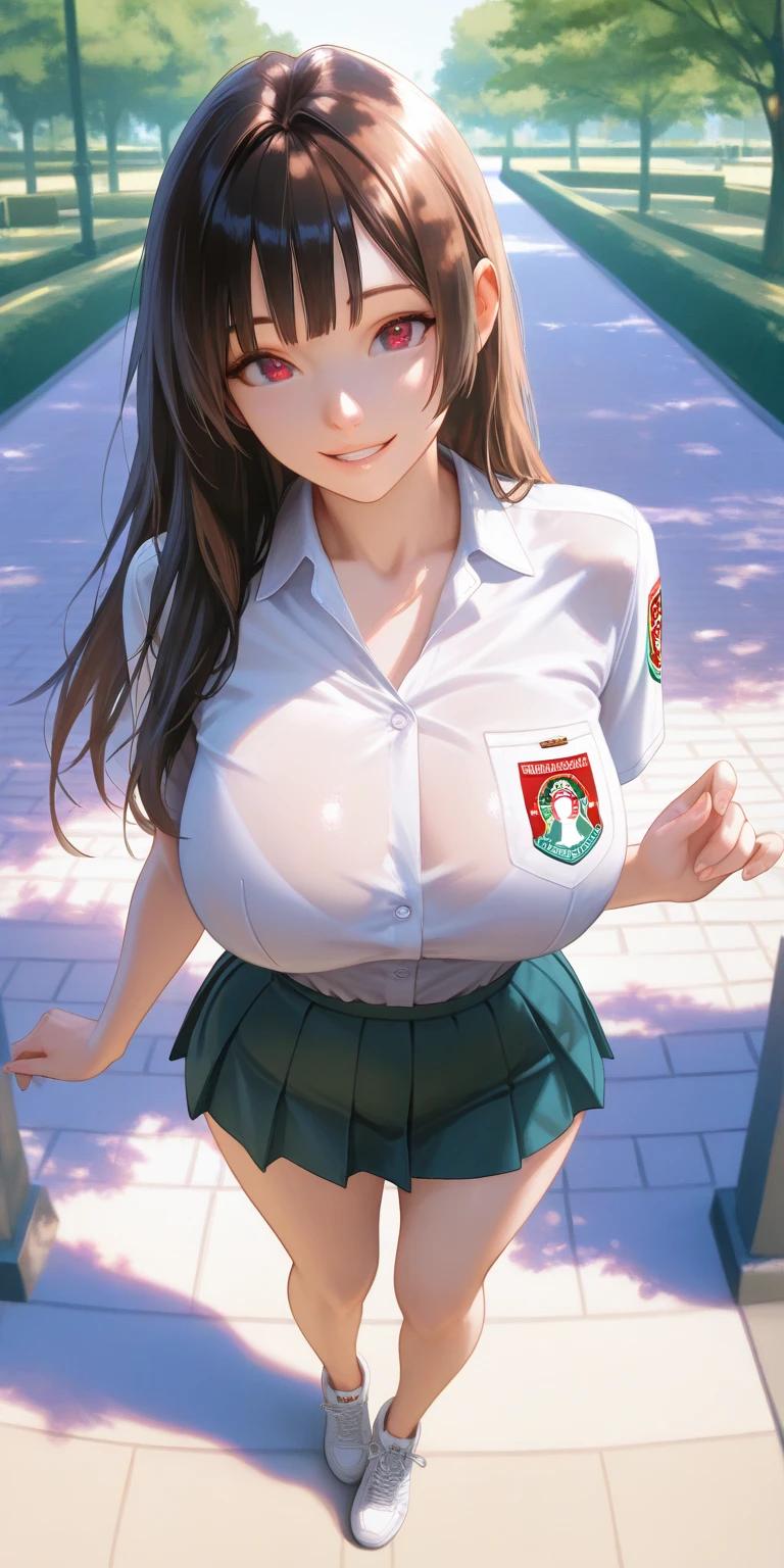 {{{{{16k,Ultra High-resolution realistic photograph of neat virgin first-year junior high school girl's in School-designated gym uniform with junior high ribbon as pretty as a actress in Grass schoolyard, She's in the first year of middle school, but she's too well developed, her tits are too beautiful, When she rolls up her gym clothes from underneath her shyly raw, hidden big tits pop out, She's a first-year junior high school girl with no makeup and no polish but her body is glamorous, She's a virgin but she's popular popular popular and she just has an aura of being popular}}}}},{{Extremely detailed}},{{{{{dye her cheeks flush and integrated her head pure small, thick lips, Enchanting thick gross idol's Lips}}}}},{{{{{dark colored bang ponytail hair}}}}},{{{{{She get more attractive and smoother her body, her expression and appearance are transformed into that of a pure, Her white tits are so fluffy, and are depicted in great detail, but her sex appeal from her neck fills the schoolyard, her bodyline and tits and hips are getting cuter and cuter, She has been reborn as a pretty one-in-a-thousand-year girl with a sparkling aura of cuteness}}}}}