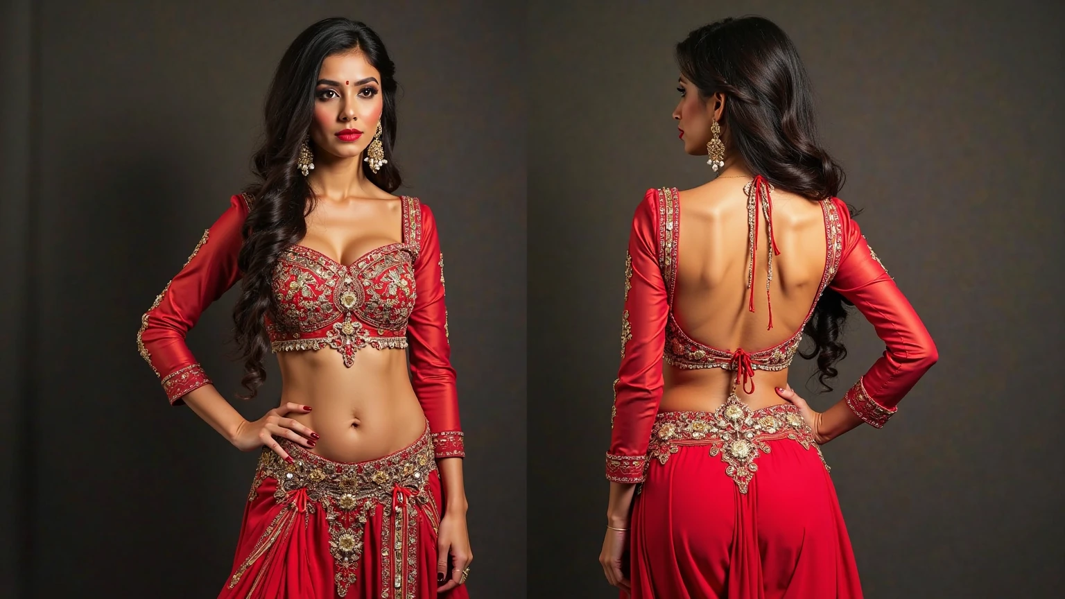 ,masterpiece, top quality, 8K, real person, realistic, very dense CG, shiny skin, fully focused, radiant, A beautiful Arabic belly dancer, seductive look, wearing a bicini , bold clothes, bold environment,, cinematic look red lips,bold and majestic look,, wearing a loose top, stylish design, mesmerizing look,bold and majestic look, Background royal palace, beautiful and elegant lady