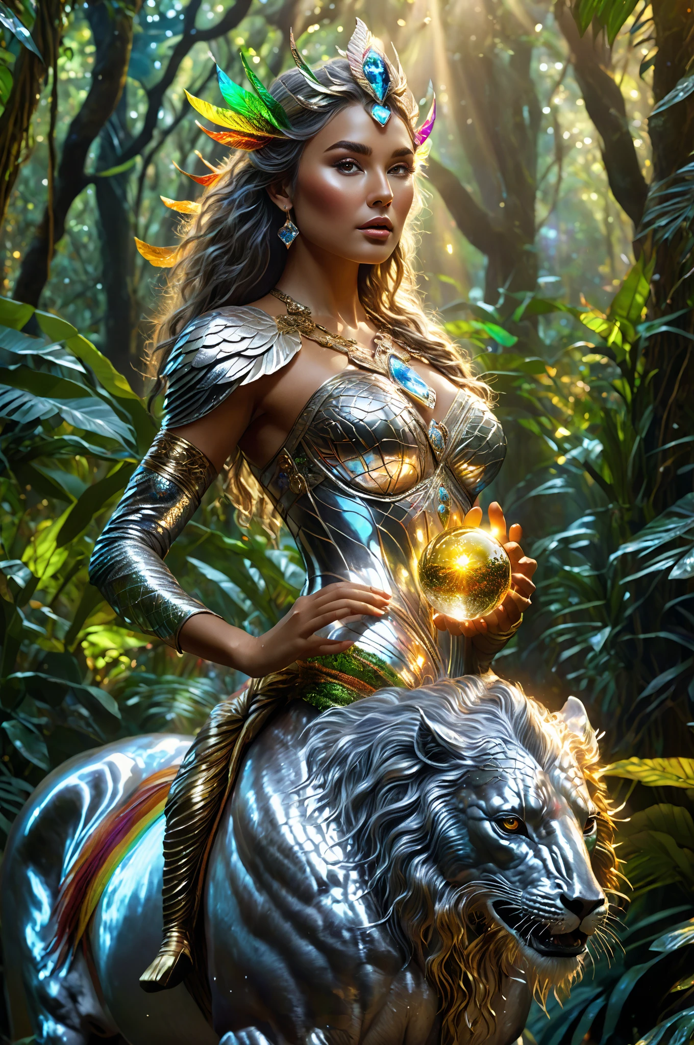 a beautiful young girl, a centaur, detailed anatomy, detailed facial features, intricate details, fantasy landscape, magical, mystical, surreal, dreamy, glowing, ethereal, vibrant colors, dramatic lighting, (best quality,4k,8k,highres,masterpiece:1.2),ultra-detailed,(realistic,photorealistic,photo-realistic:1.37),digital painting,concept art