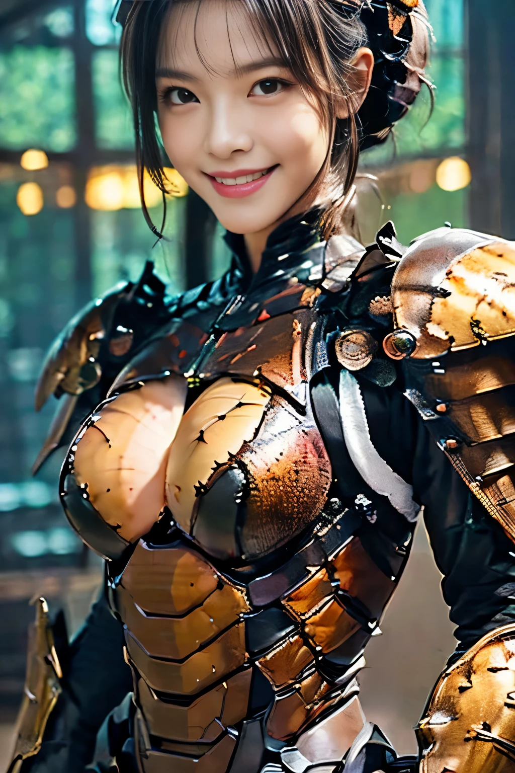 (high quality), (masterpiece), (detailed), 8K, Hyper-realistic portrayal of a futuristic (1girl1.2), Japanese character adorned with dragon scales. Meticulous details capture the seamless blend of tradition and innovation in this visually stunning composition. Trending on Artstation.