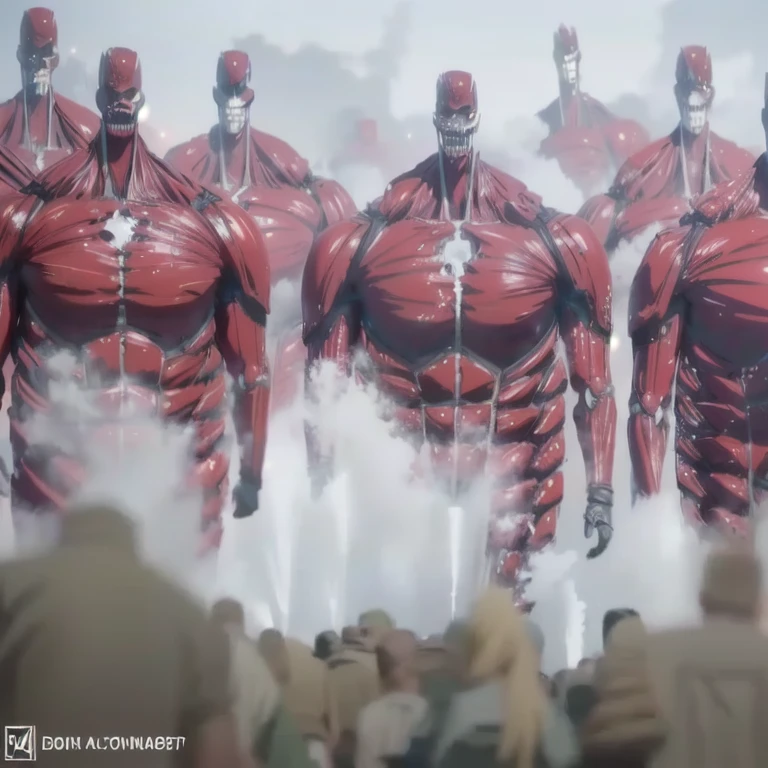 a group of muscular male characters, closeup, giant, as giant titans, from attack on titan, muscular, attack on titan, shingeki no kyojin, muscular and terrifying, in attack on titan,Photorealistic (Photorealistic) Lifelike (Vibrant) Realistic (Realistic) True to Life (True to life) vivid (Brilliant) Picture-Perfect (Perfect Image) Naturalistic (Naturalistic) Convincing (Persuasive) Authentic (genuine) High Fidelity (High fidelity) Believable (Believable) True-to-life Details (true to lifeDetails) Tangible (Hands-on) Detailed (Detailed) Resonating (Echoes) precise (precise) Exact (Accurate) Hyperrealistic (Ultra-realistic) In-the-Moment (At that time) Verisimilar (Getting closer to the truth) Mirror-like (Mirror-like) Close-to-reality (Close to reality), ((don't anime)), ((no animation)), ((don't anime style))
