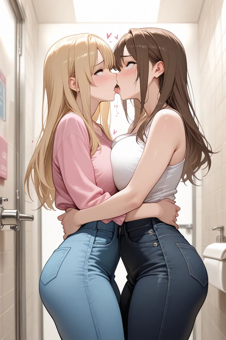 Brown hair、Brown-eyed、Open mouth, (blush, Shy, Saliva, Tongue out), Unconscious, moaning, Anime style, Textured skin, high details, high quarity,full body Esbian,Lusting,In the mouth((Drooling)),nakeness,raise leg、erotick、Two schoolgirls、sexual act、Lesbian Play、(((Licking the body、licking girls crotch)))、((lesbian))、(holding each other)、(((Touching the chest)))