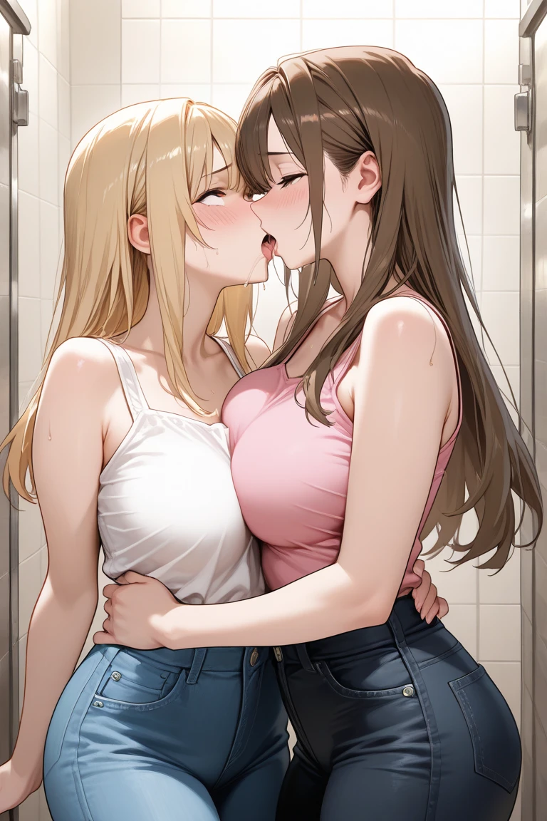 College of the Dead, Eu sou Takagi, 1girl, ((barnet))), cabelo rosa longo, olhos amarelos, glasses, puffy lips, painted lips, thick lips, quadris largos, coxas grossas, Peito natural enorme, huge breasts erotic kiss face, pele oleosa e brilhante, posando com seios pendurados, mamilos enormes, sem calcinha, (((nu))), ((Inchado ))