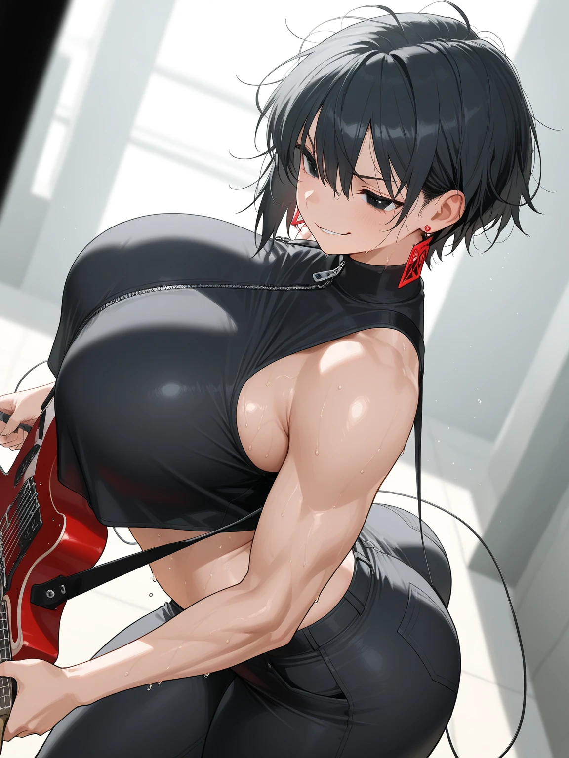 Browsing Caution, masterpiece, Highest quality,  Unreal Engine,  Super Resolution,  Very detailed, 

One beautiful woman, casca_berserk, bark_Berserk, short hair, (Dark Skin), (浅Dark Skinの女性), Short black hair, Brown eyes, (scatに性的趣向のある), Latex Top, Anatomically correct, ((Pussy juice)), (((poop:1.4))), (((scat:1.1))), (((Woman with penis))),  Squats with legs spread,  Vivid expression, Healthy Body, Beautifully detailed sweat glands, Smooth skin texture, Carefully drawn, 

(humidity:1.2), Beautiful Eyes, (Attractive face:1.2), (Beautiful Skin), (Big Breasts), Puffy nipples, (Sticky with sweat), In a dynamic pose,

Berserkの世界では, torture chamber, Browsing Caution,