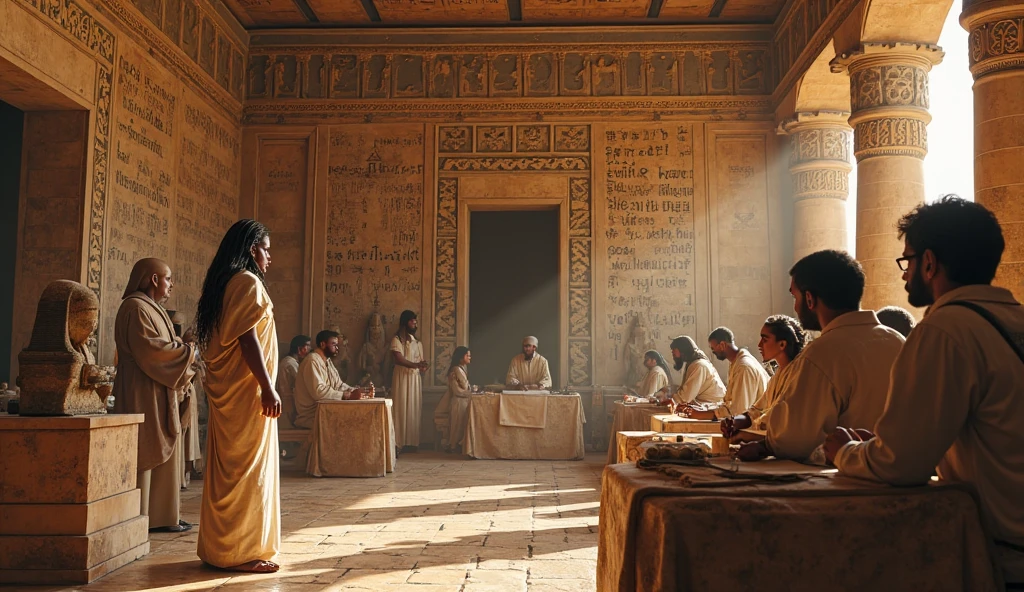 modelshoot style, (extremely detailed CG unit 8k wallpaper), group of ancient people building bricks, handicraft work, Midjourney and Greg Rutkowski
