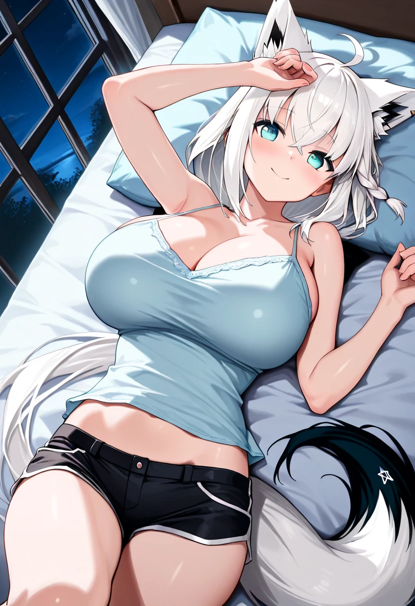Toby Fox Undertale Sans Blue Jacket Bikini,Fire eyes skull smile white short hair glowing sexy keel cannon sitting alone on the beach Super big breasts breast enlargement looking at the camera illustration, ultra-detailed, HDR, vibrant colors, soft lighting high quality super detailed