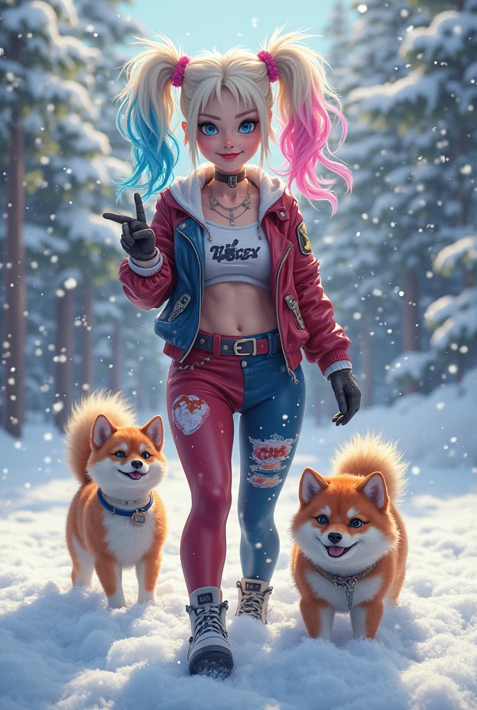 Harlye Quinn walking with a