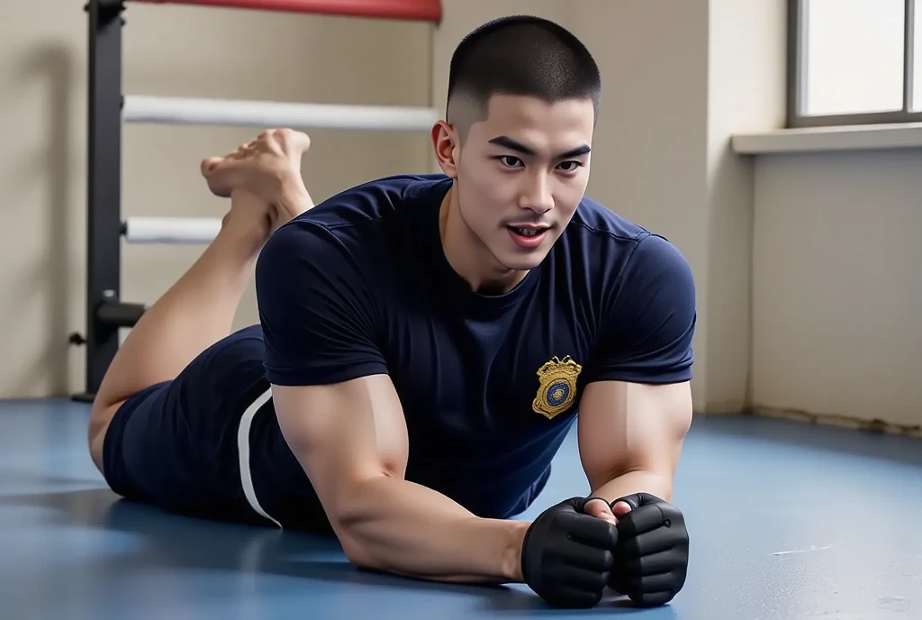 ((best quality)), ((masterpiece)), (detailed), 8K, HD, two men, masculine, an extremely handsome thai man and a handsome korean man, muscular bodybuilders, wearing mma fighting gloves, standing fuck, sex from behind, suspendedonpenisms, in mma octagon ring, open mouth gasping, ((sweaty)), perfect penis, dripping precum, cumshot, cum, projectile, cum in anus, cum overflow, spotlight from above, sexy, homoerotic, cinematic lighting, cinematic shadows, perfection